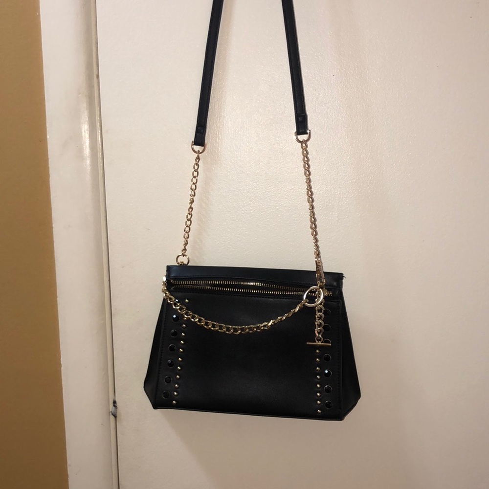 Black Jeweled Crossbody